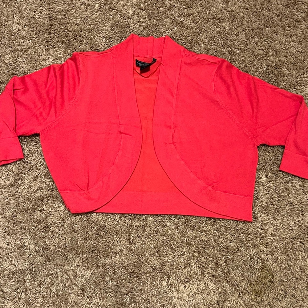 Jessica Howard plus Size Open-Front Shrug